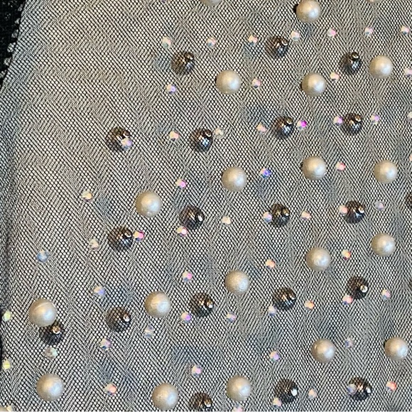 Haute Monde Black Beaded Sheer Blouse - Picture 6 of 9